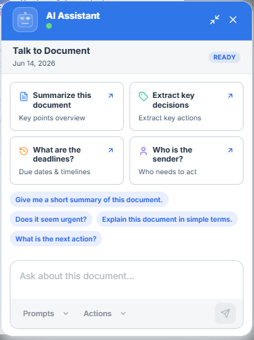 Talk to document AI